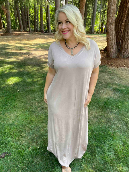 Short Sleeve Maxi Dress