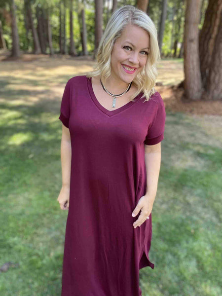 Short Sleeve Maxi Dress