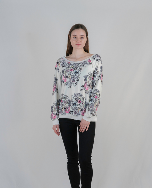 Doodled Daisy Lightweight Sweatshirt