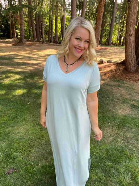 Short Sleeve Maxi Dress