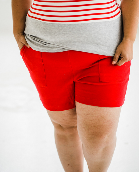 Ruby Red Essential Shorts