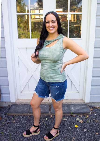 EMERALD TIE DYE TOP