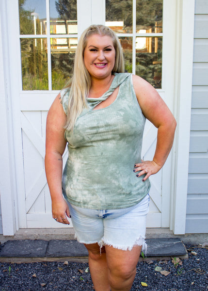 EMERALD TIE DYE TOP