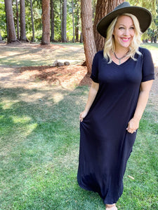 Short Sleeve Maxi Dress