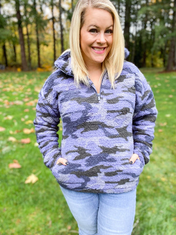 Camo Half-Zip Pullover