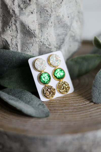 Pot Of Gold Triple Earring Set