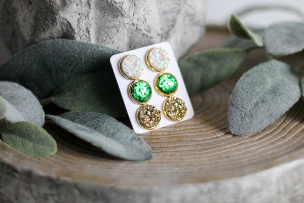 Pot Of Gold Triple Earring Set