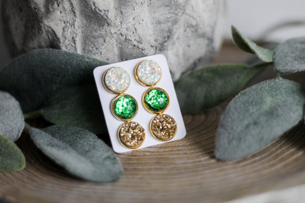 Pot Of Gold Triple Earring Set