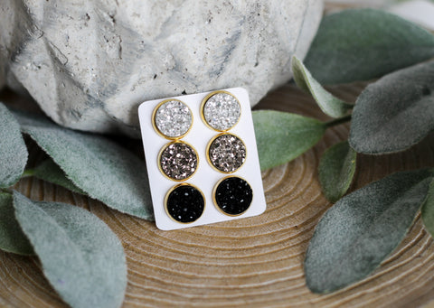 Silver Rush / Gold Triple Earring Set