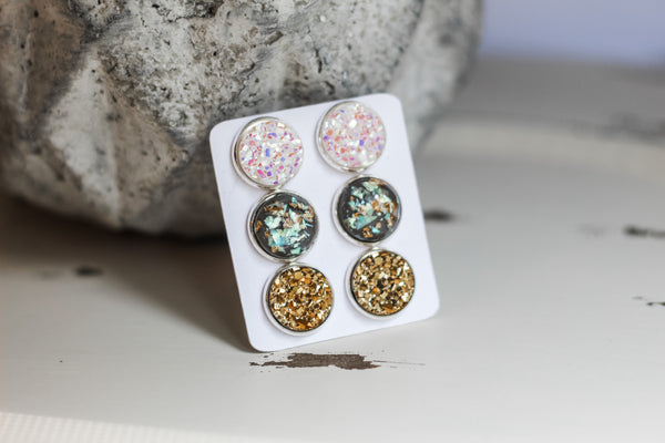 Triple Earring Set - Gold Rush